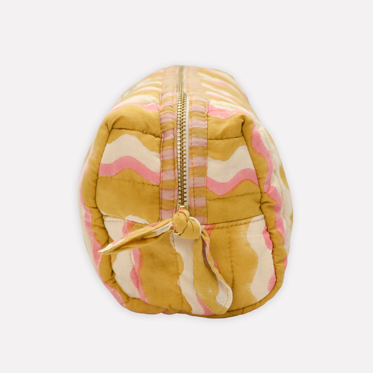 Quilted Wash Bag in Wiggle Honey