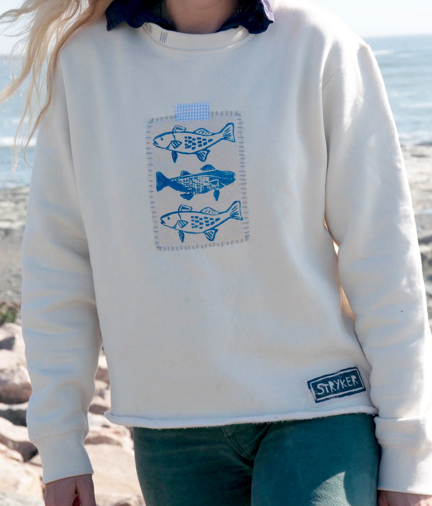 Striper Crewneck, Ash Grey - PREORDER 10/27