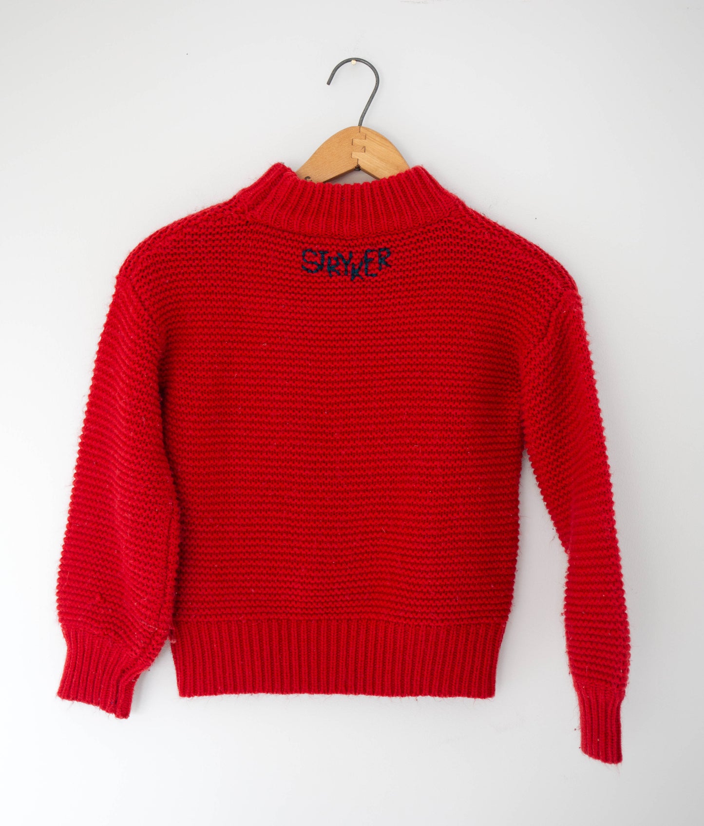 Kids Mockneck Red Fish Sweater, 8Y