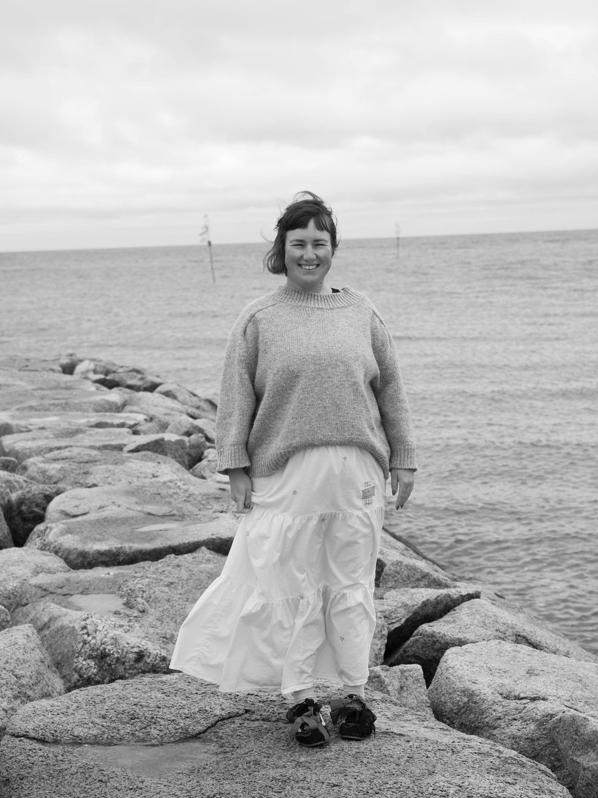 White Cotton Prairie Skirt