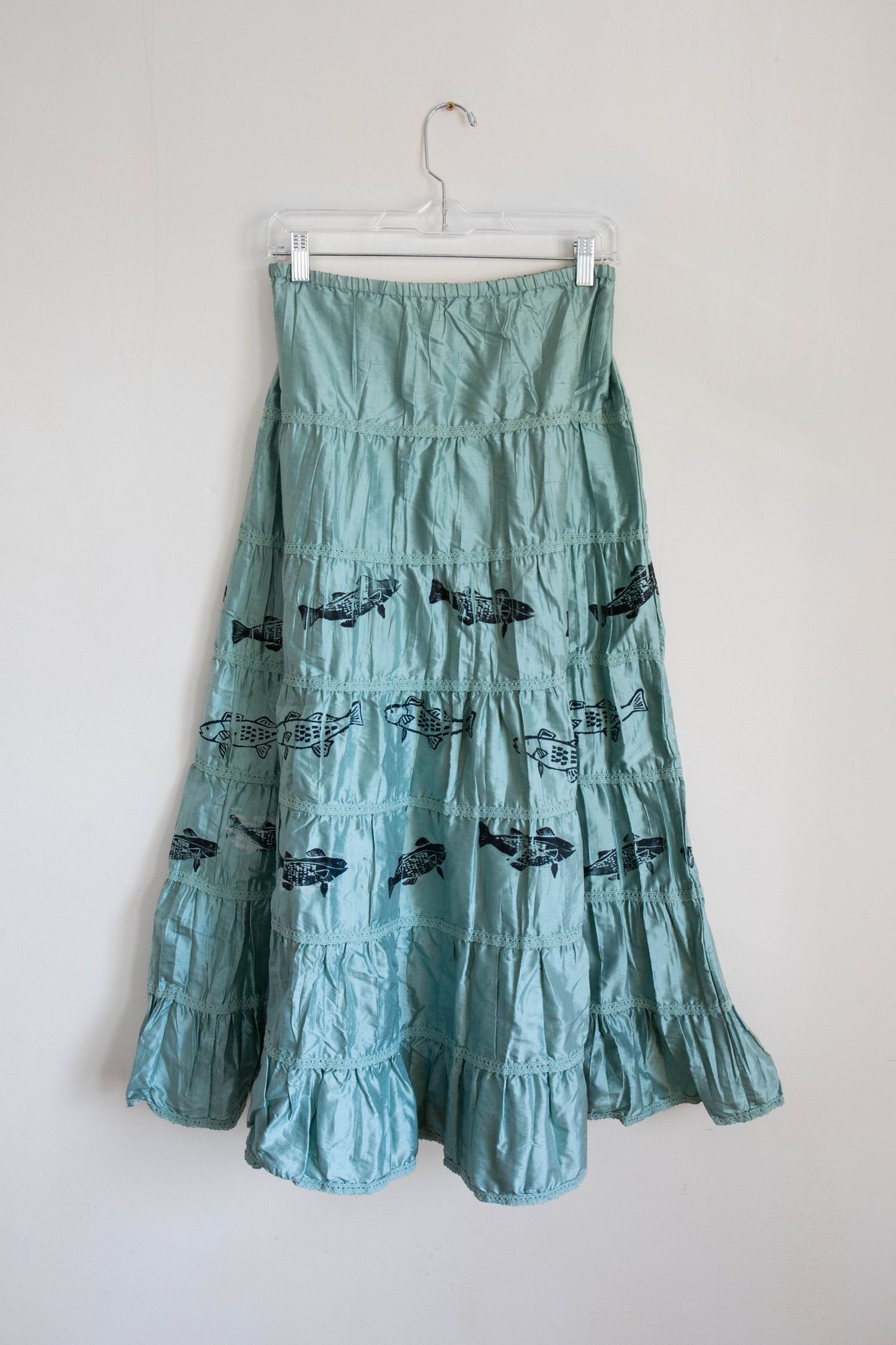 Silk Fish Tiered Skirt
