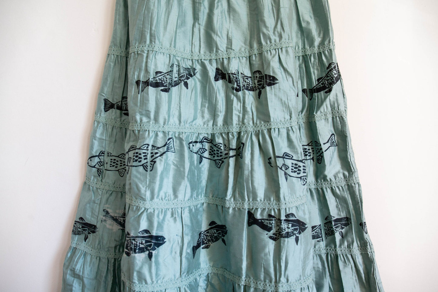 Silk Fish Tiered Skirt