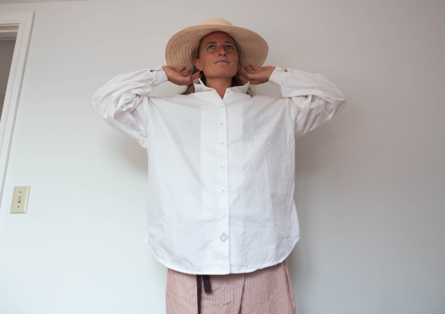 Vintage Puff Sleeve Button Down