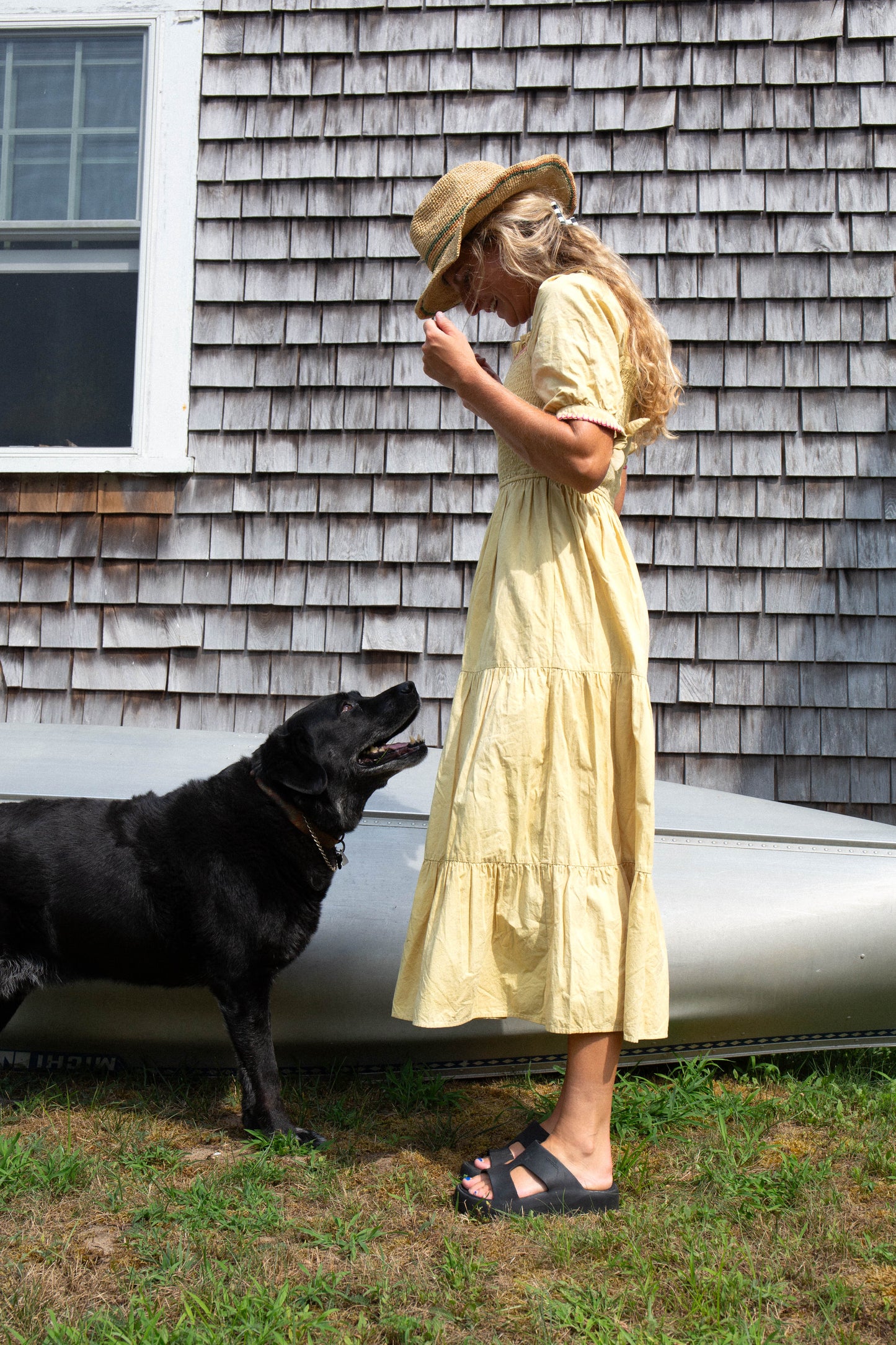 Marigold + Blanket Stitch Tiered Dress