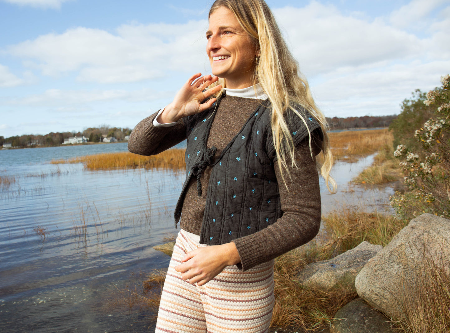 Vintage Quilted Star Vest