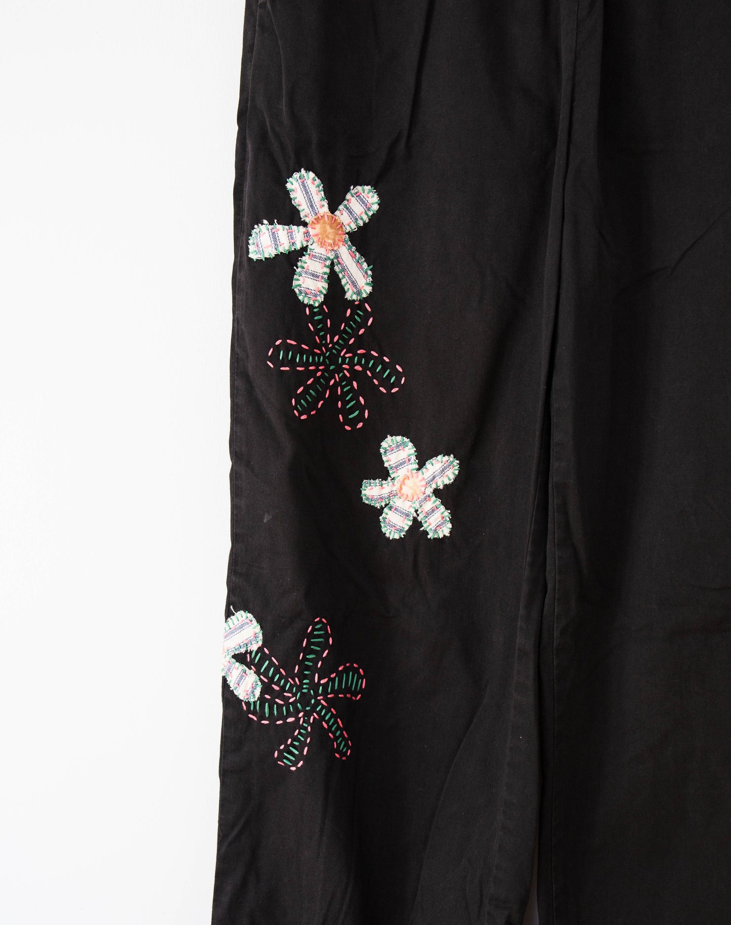 Flower Power Embroidered Pants, W 4