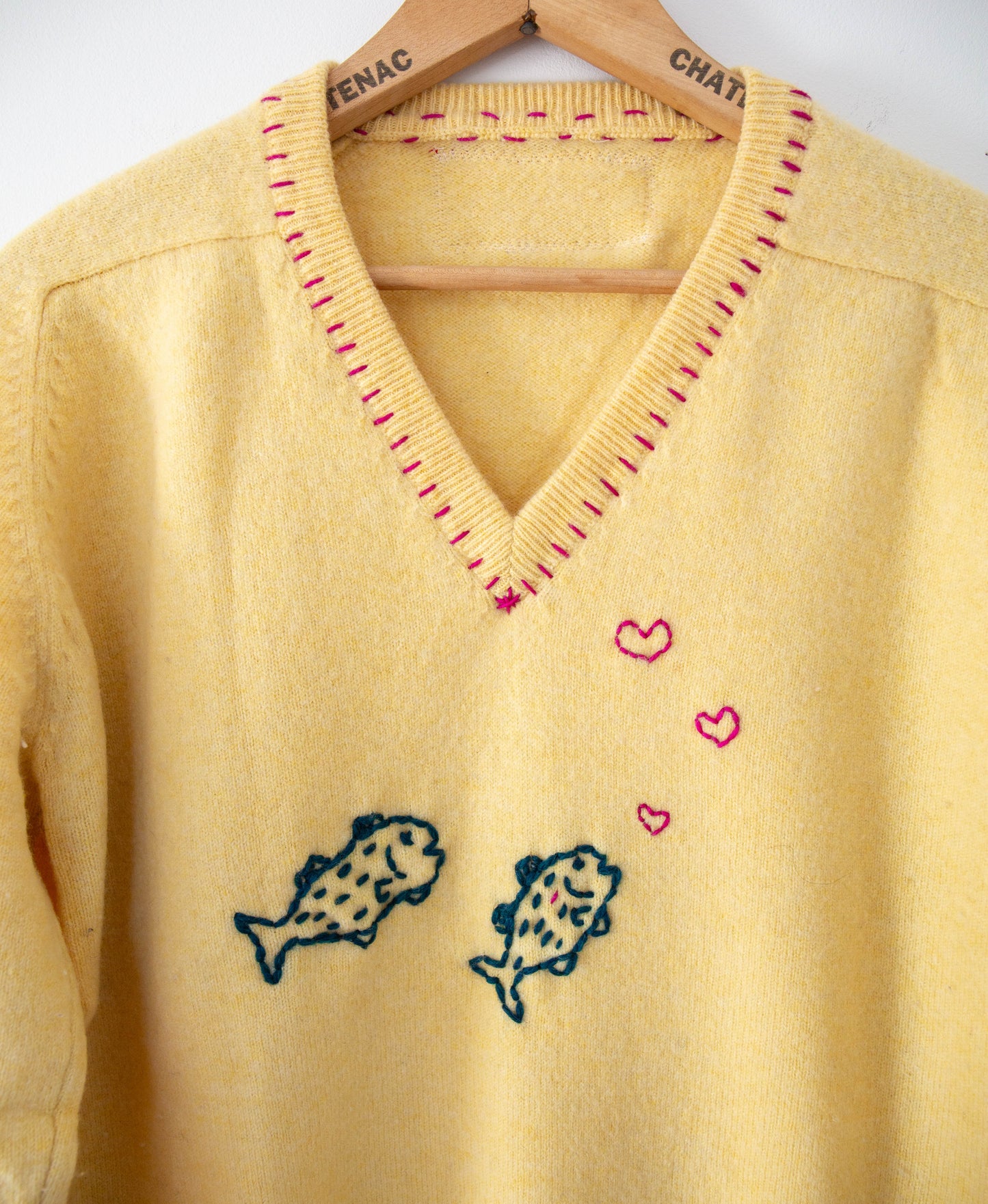 Butter Fish Wool Sweater, M