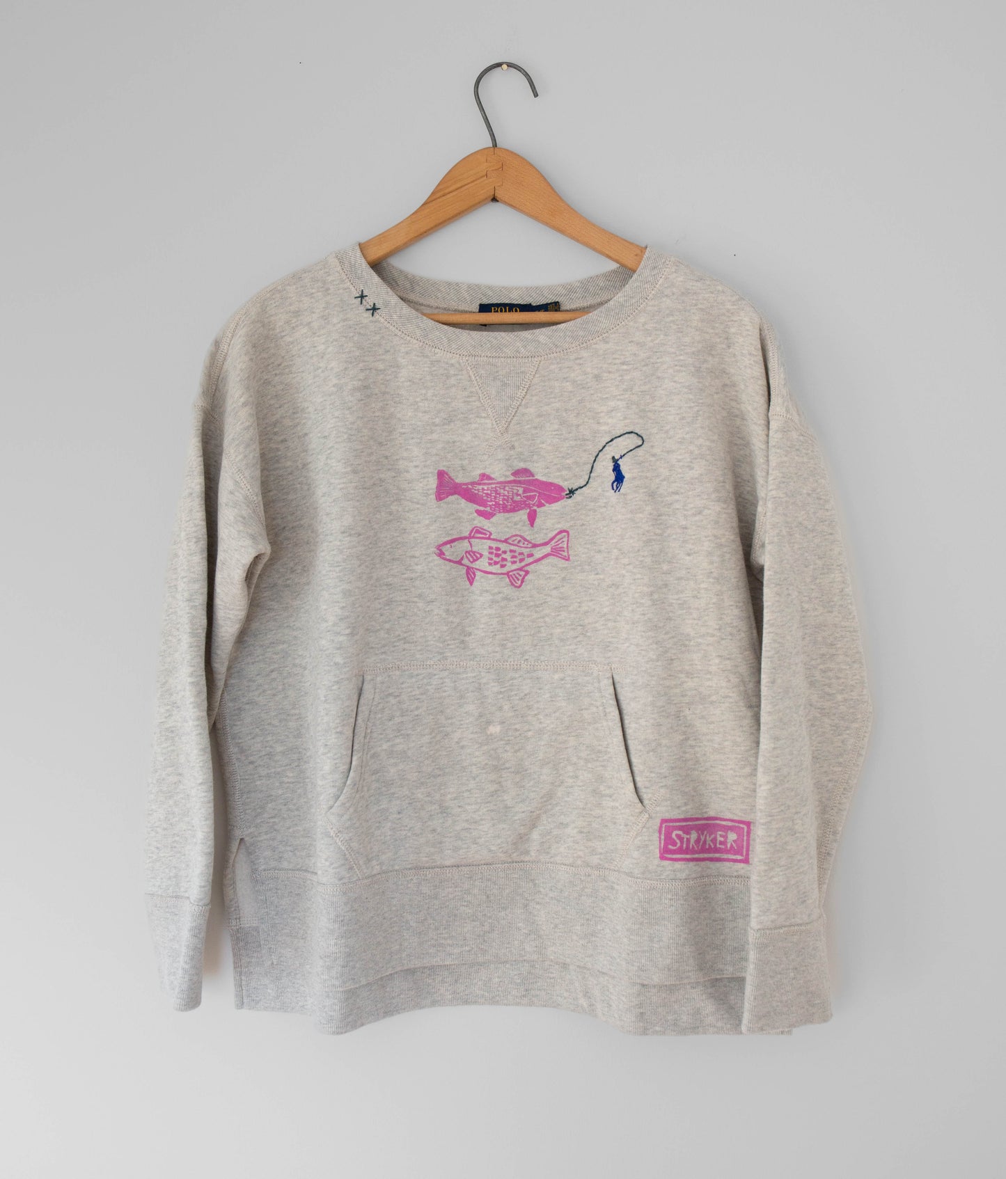 Fly Fishin' Cowboy Crewneck, S