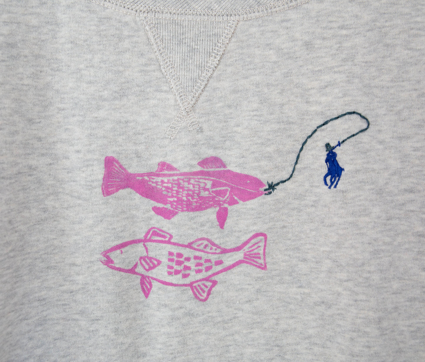 Fly Fishin' Cowboy Crewneck, S