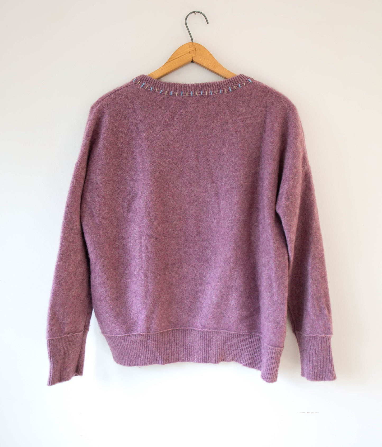 Fish Cashmere Sweater in Mauve, L