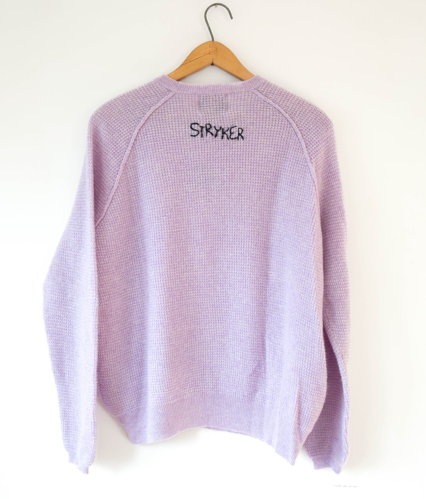 Lavender Cashmere Stitched Sweater, Large