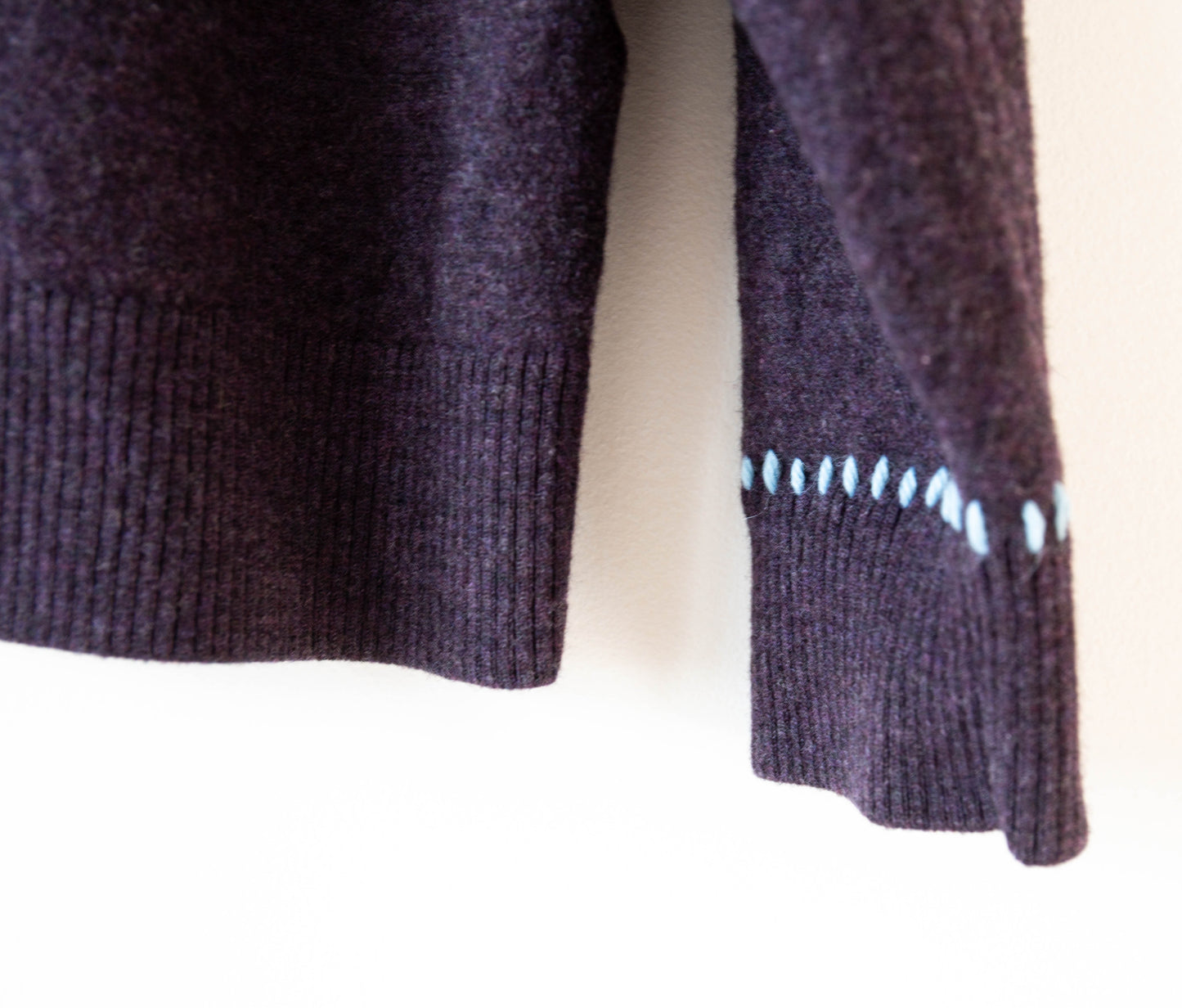 Plum Wool Sweater, XL