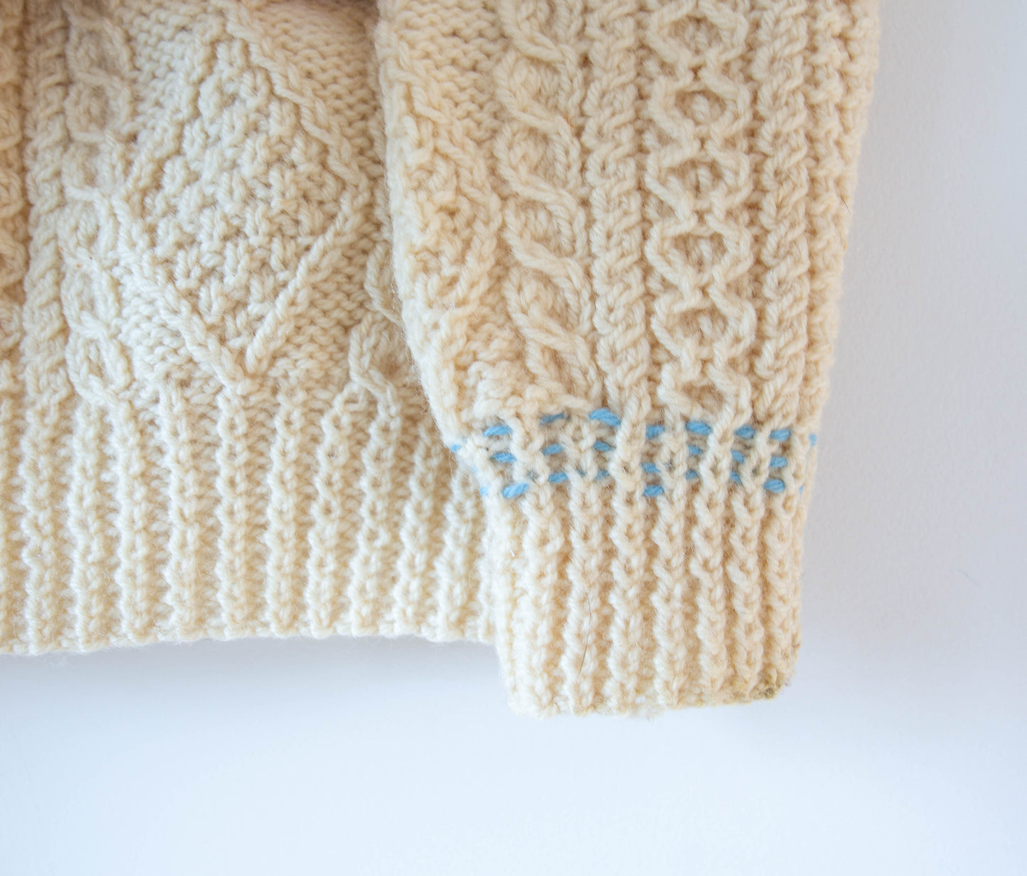 Whale Cableknit Wool Sweater, Small/Med