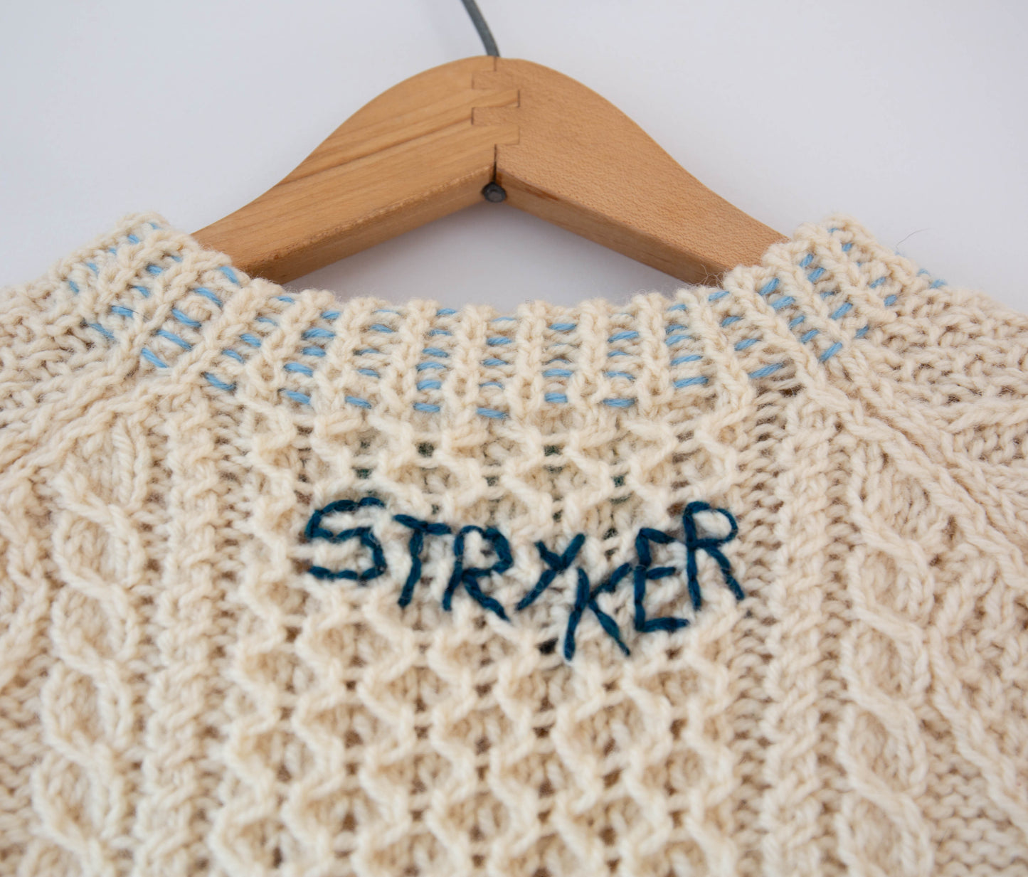 Whale Cableknit Wool Sweater, Small/Med