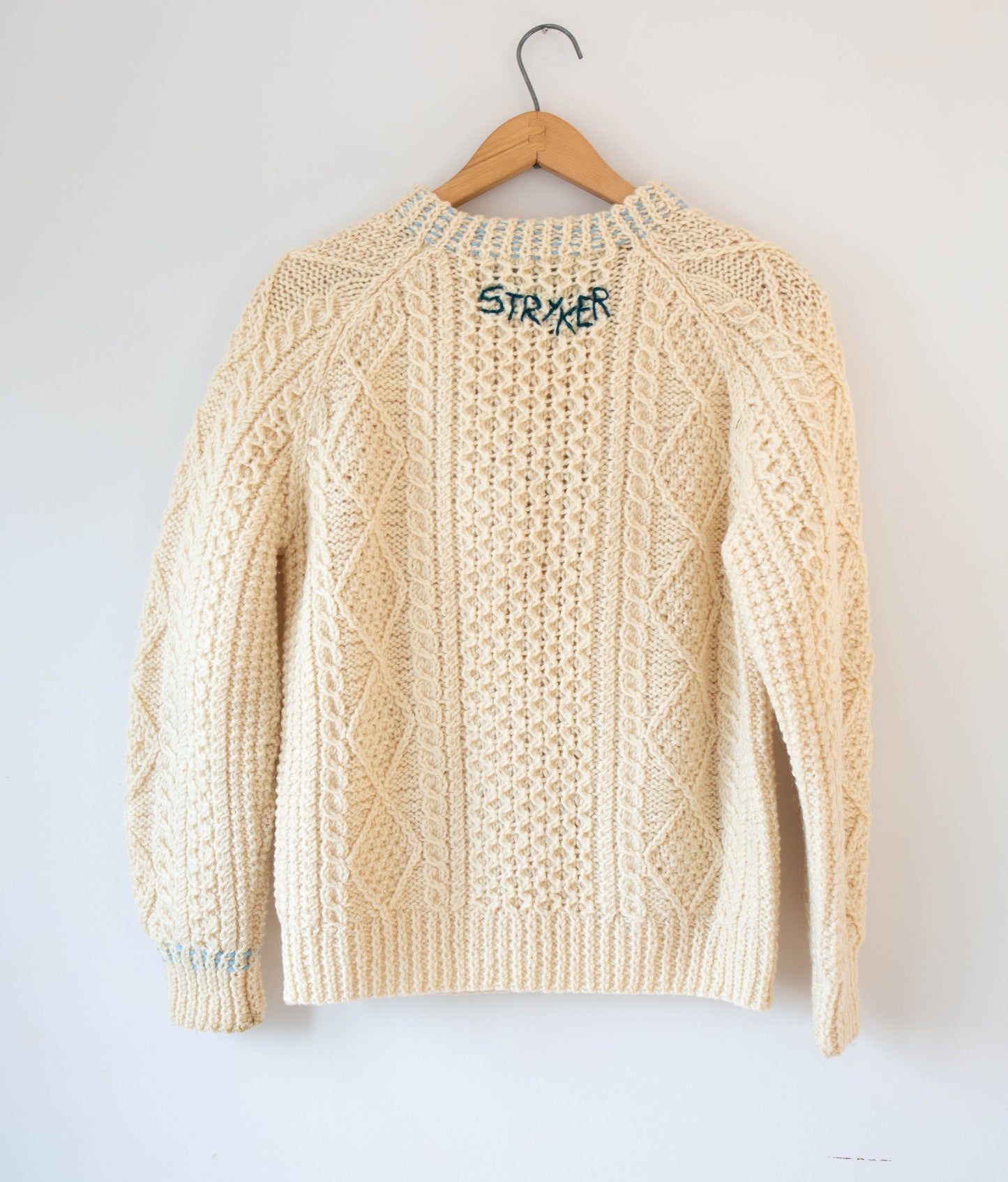 Whale Cableknit Wool Sweater, Small/Med