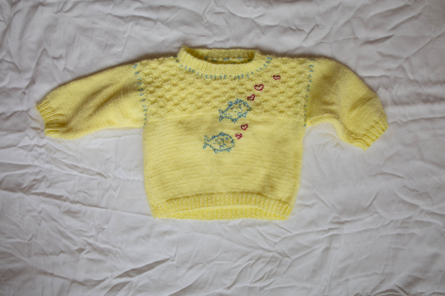 Yellow Hand-Knit Sweater, 2-3T