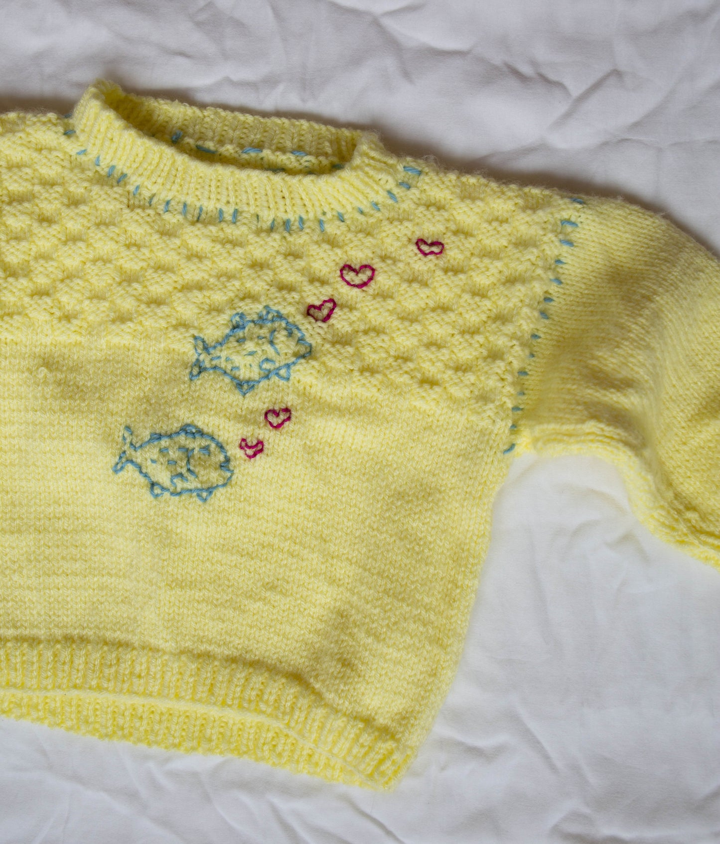 Yellow Hand-Knit Sweater, 2-3T