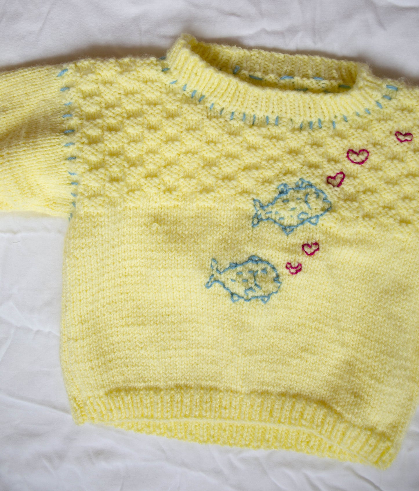 Yellow Hand-Knit Sweater, 2-3T