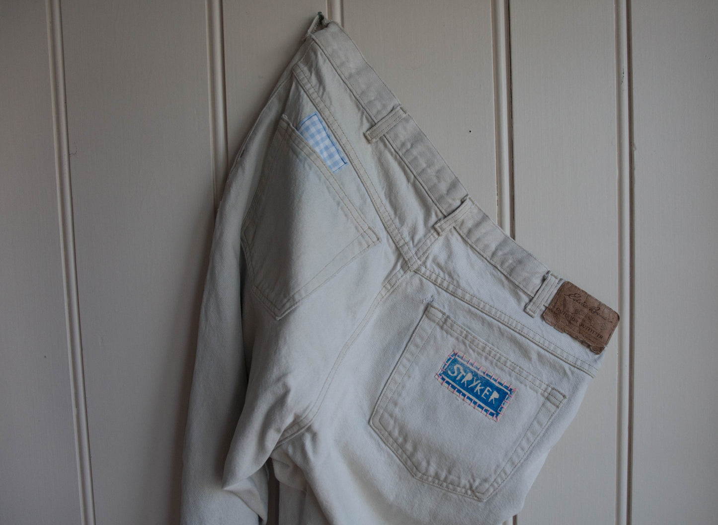 Reclaimed White Denim Pants, 38