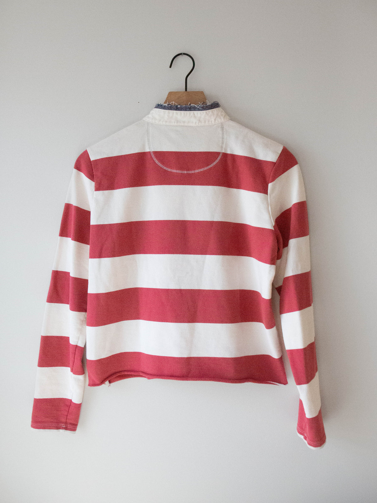 Red + White Striped Rugby Shirt