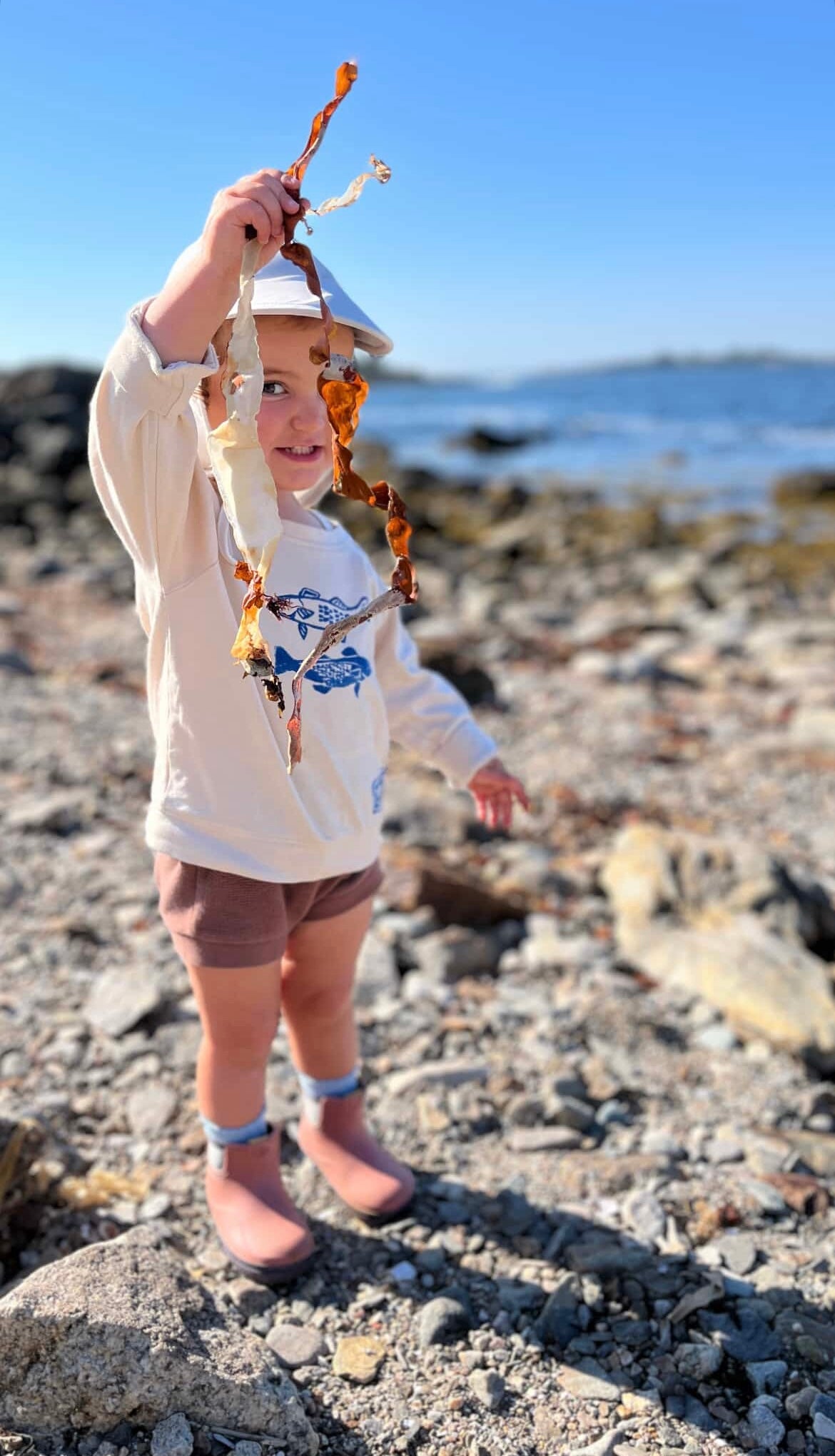 Little Fishy Crewneck, Natural