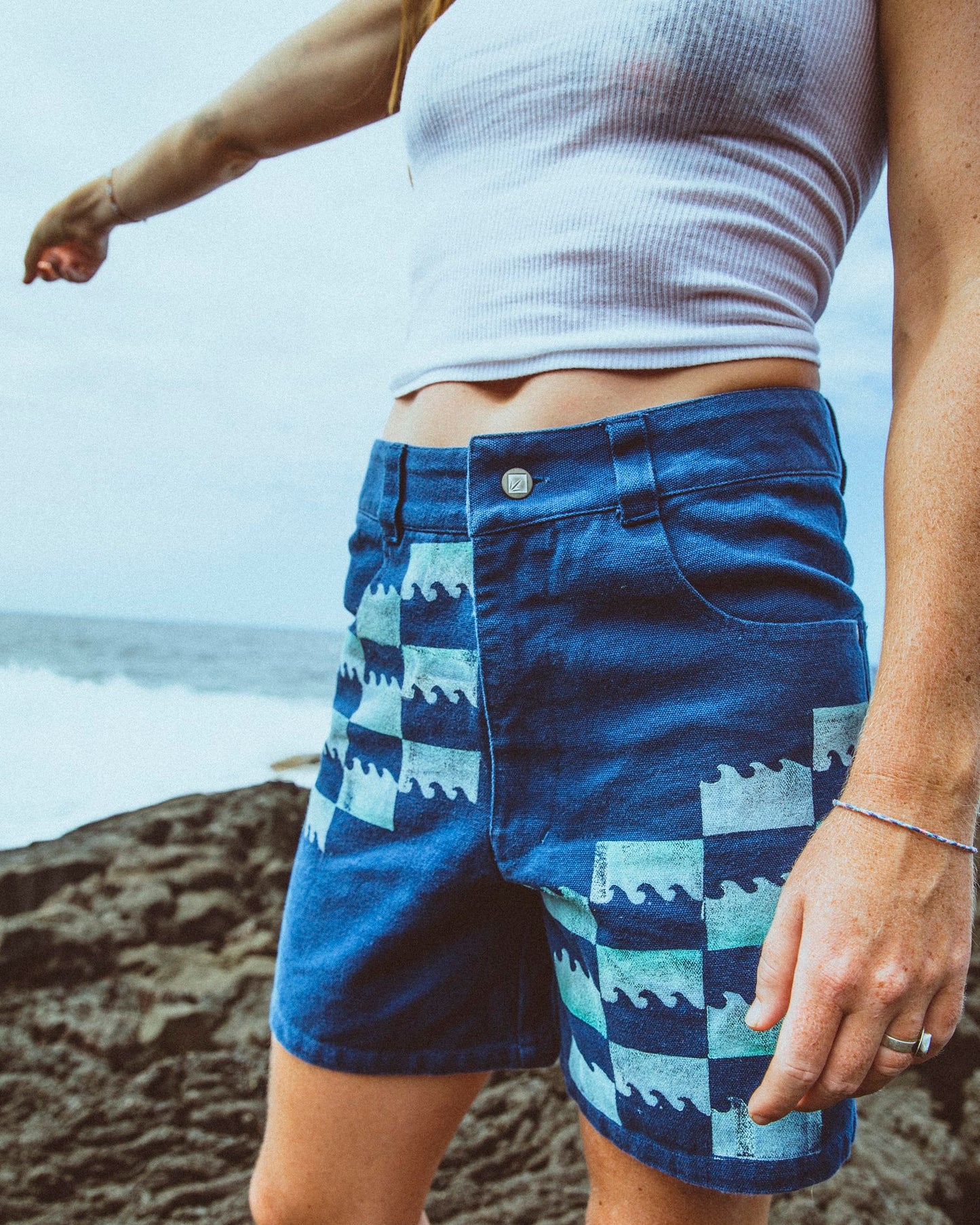 Wave Printed Utility Shorts