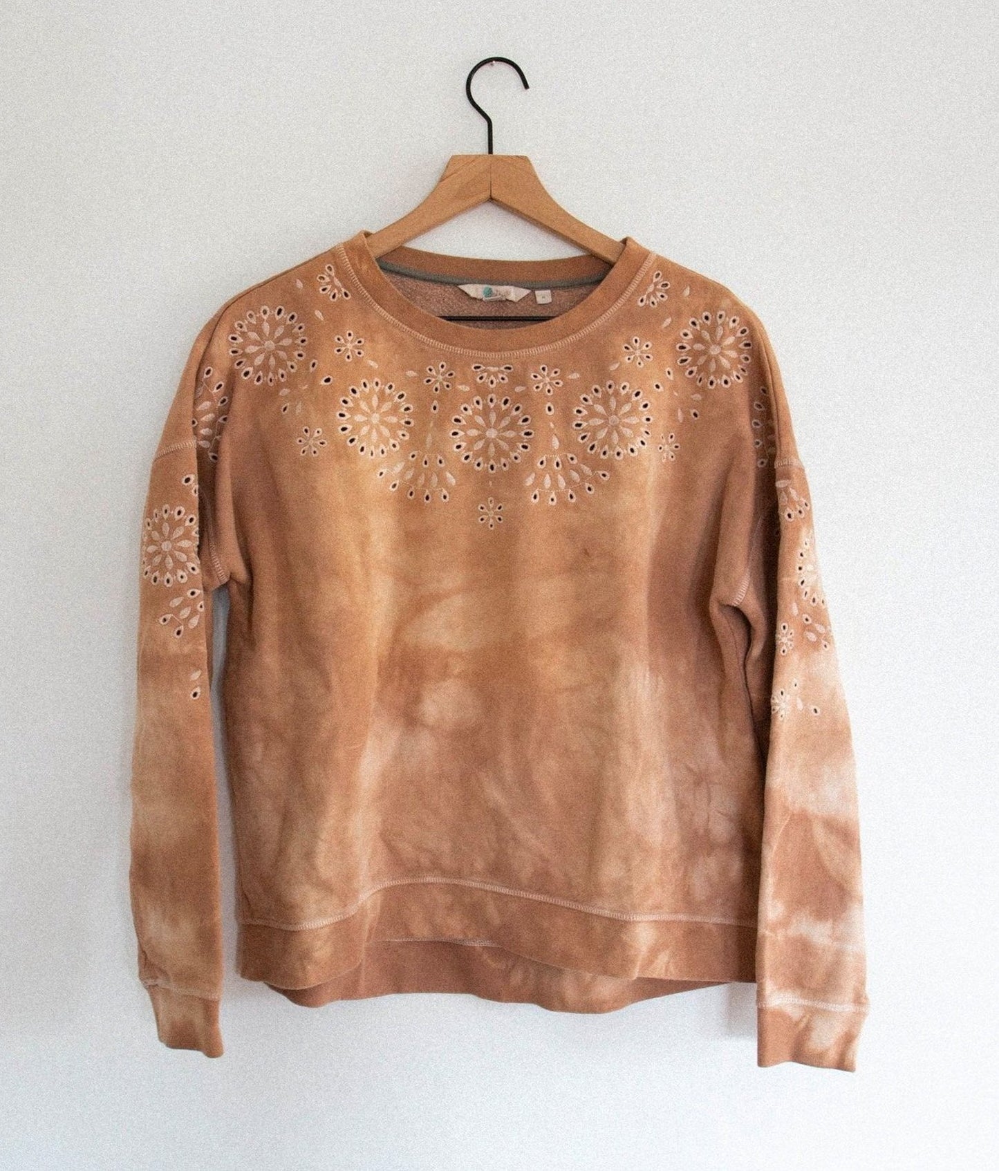 Boden Crewneck Eyelet Sweatshirt