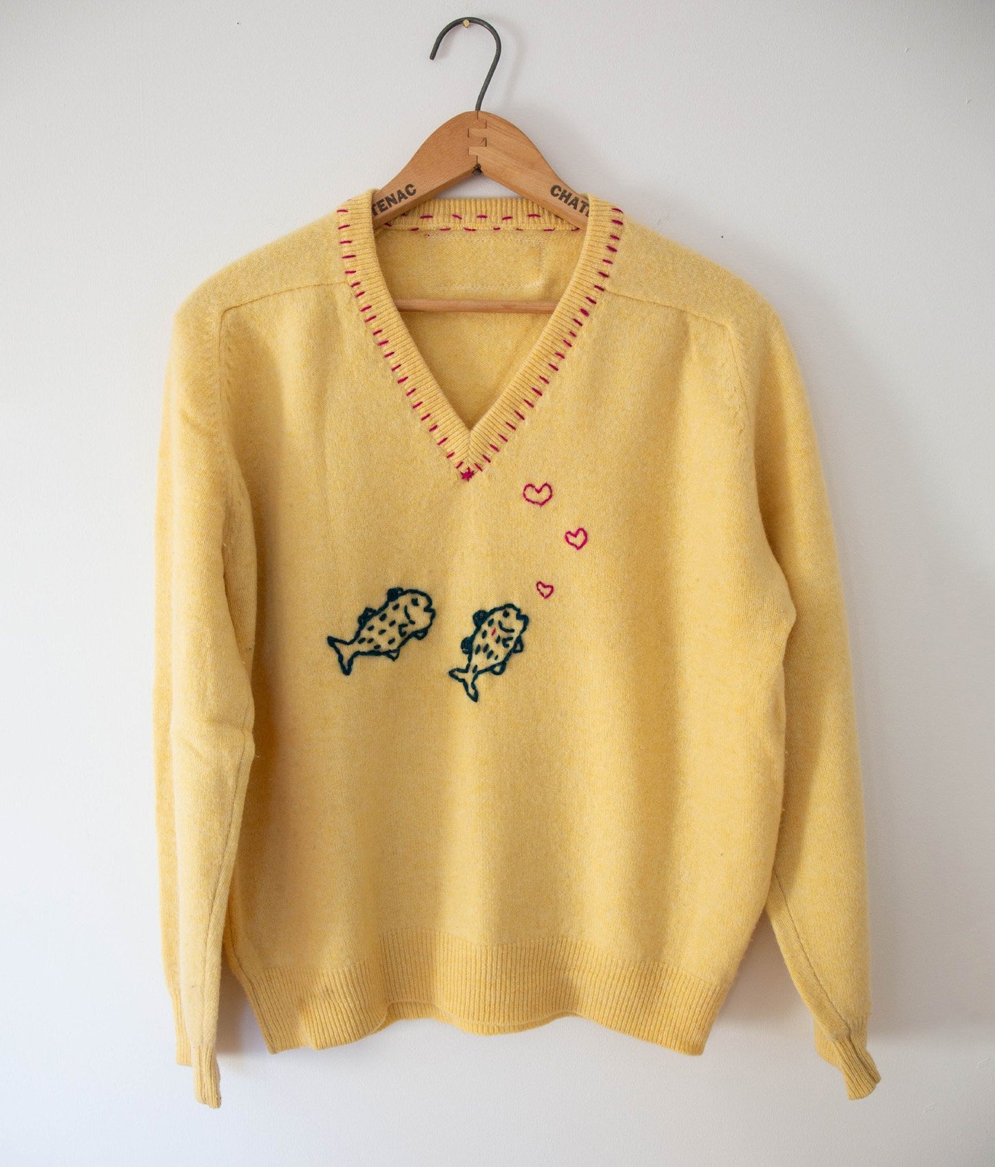 Butter Fish Wool Sweater, M