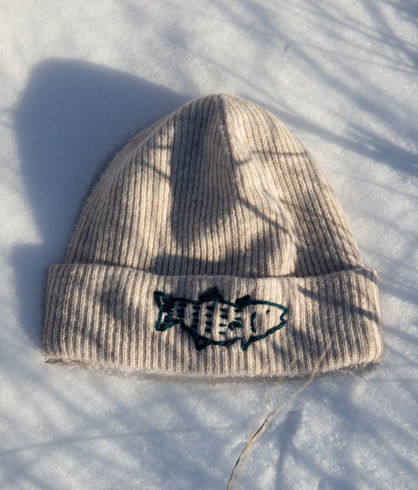 Striper Wool-Cashmere Beanie