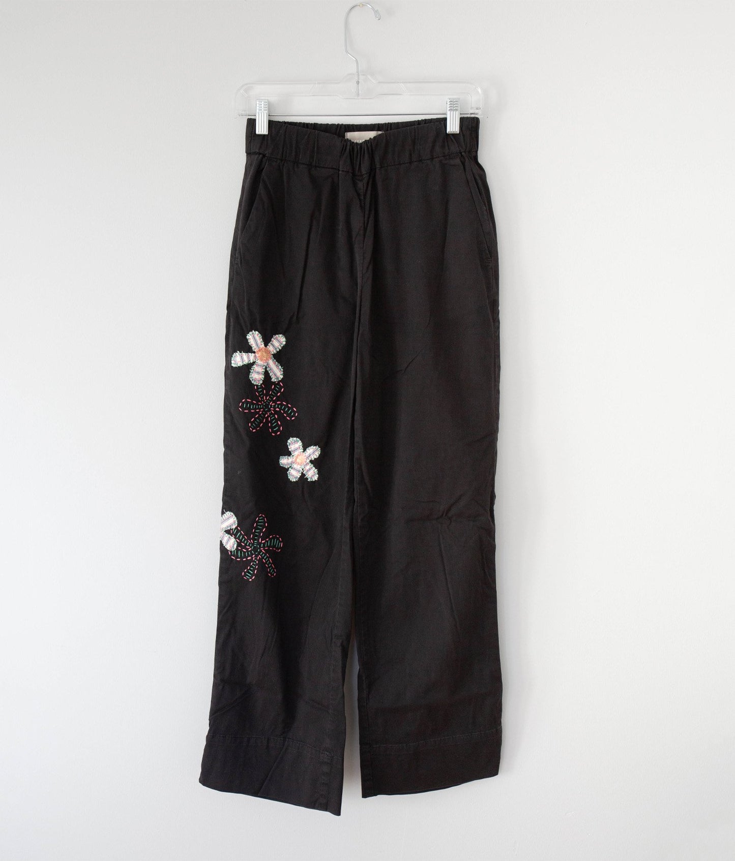 Flower Power Embroidered Pants, W 4