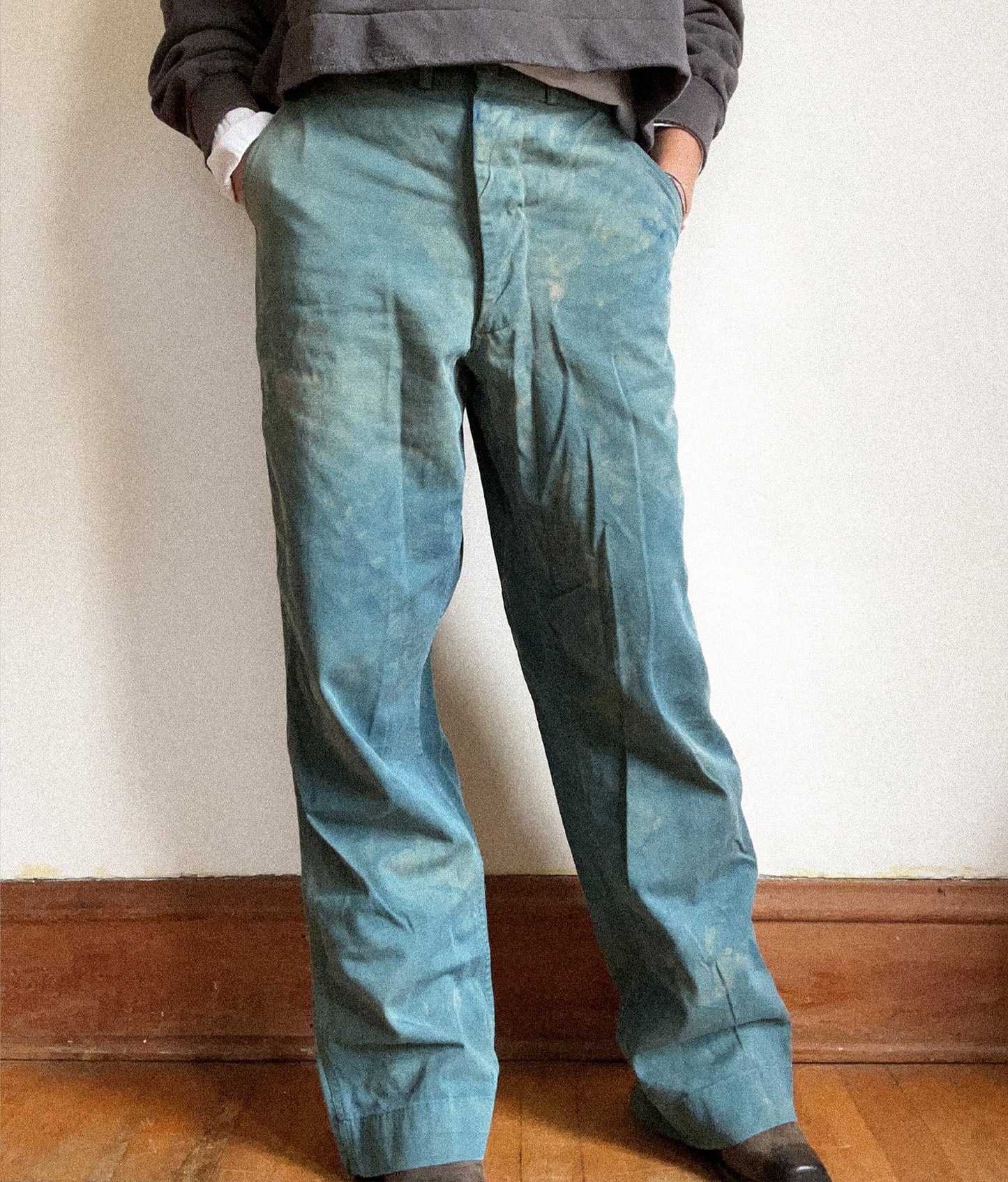 High Rise Indigo Wide Leg Pants