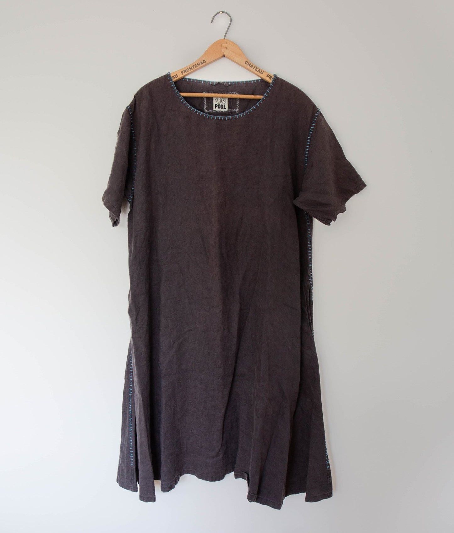 Linen Pool Dress, Midi Length