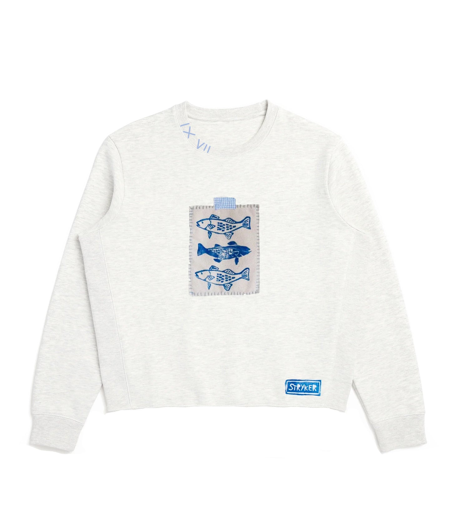Striper Crewneck, Ash Grey - PREORDER 10/27