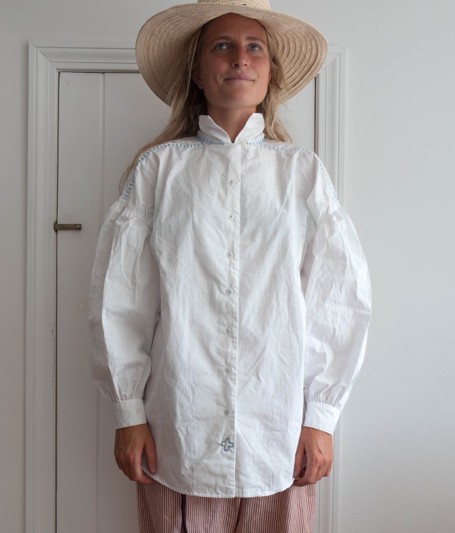 Vintage Puff Sleeve Button Down