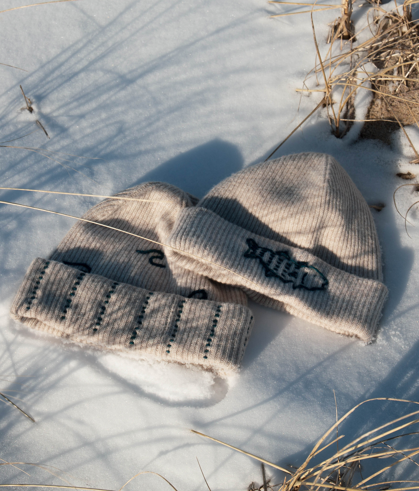 Wave Striped Wool-Cashmere Beanie