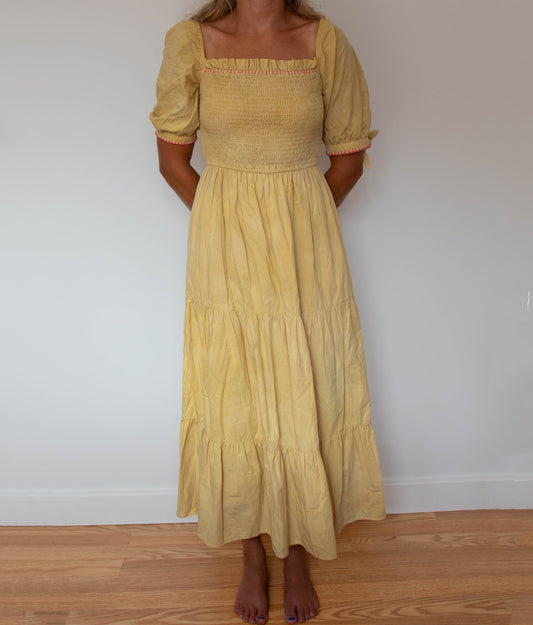 Marigold + Blanket Stitch Tiered Dress
