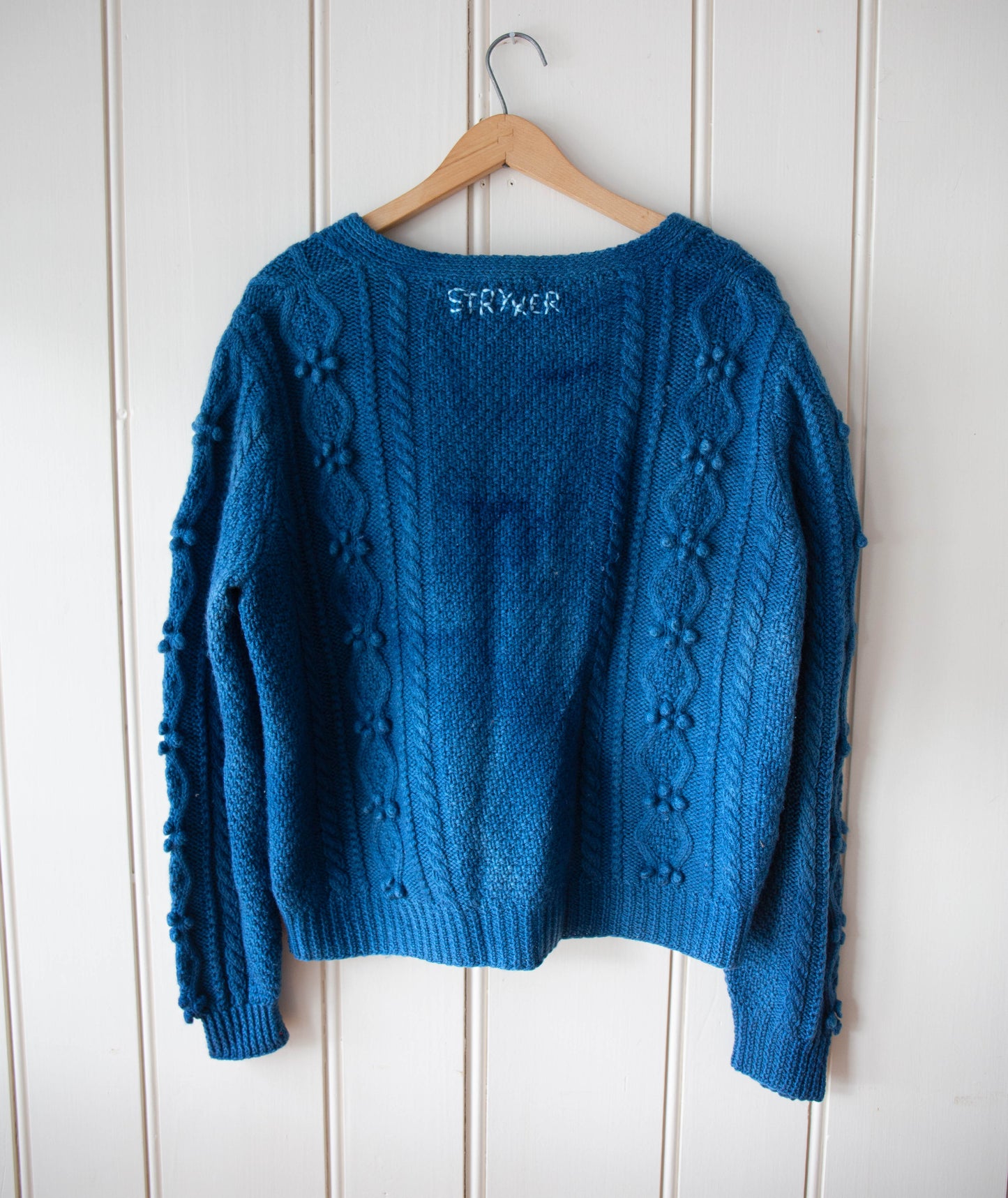 Indigo Cable Knit Sweater 1