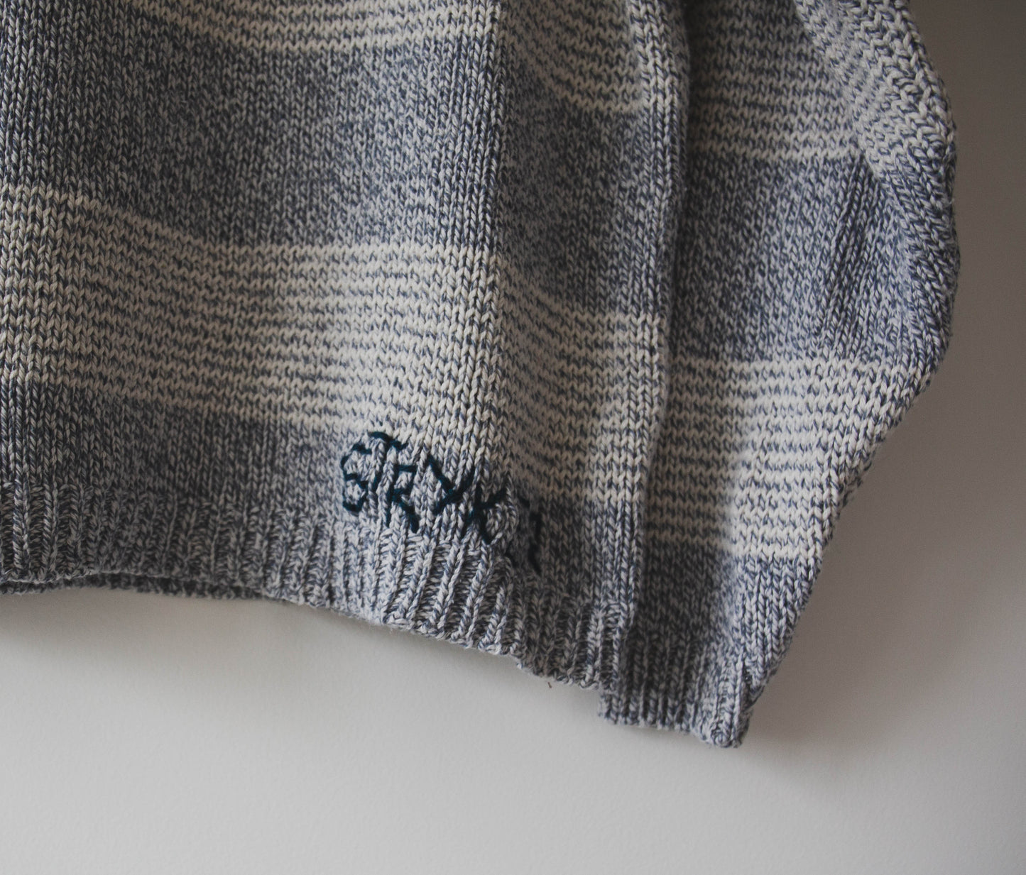 Cotton Striped Rollneck Fish Sweater, Medium