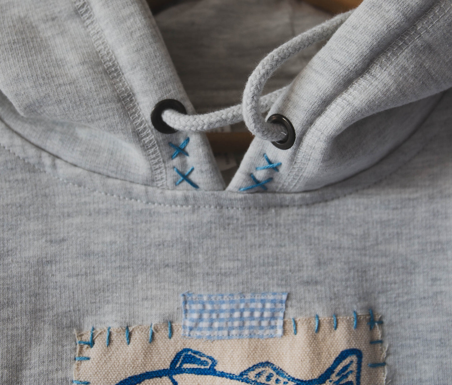 Striper Hoodie, Hand-Stitched