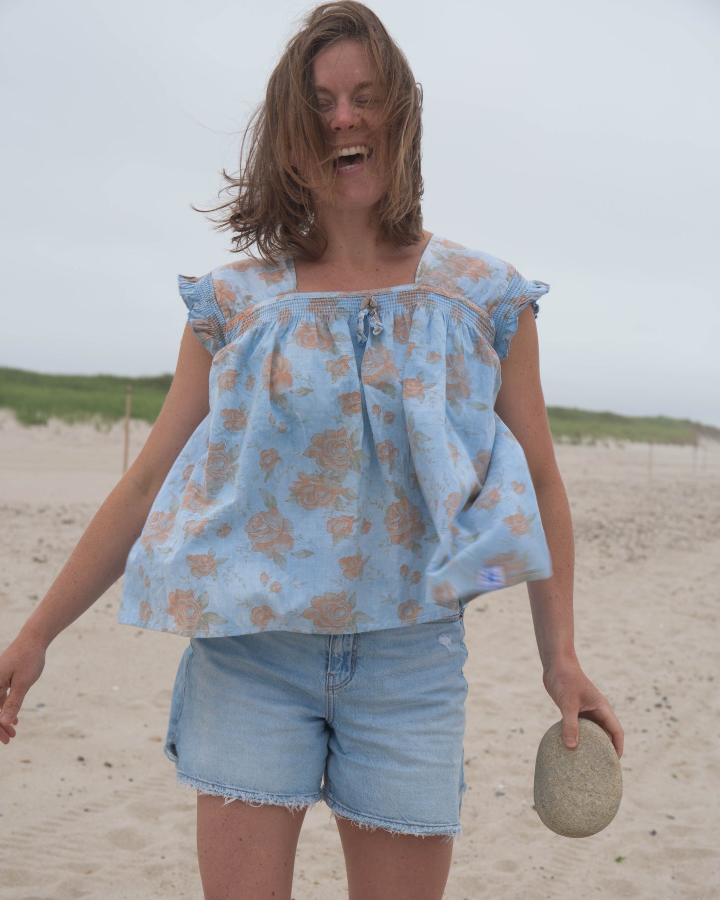 Cece Upcycled Nightgown Blouse