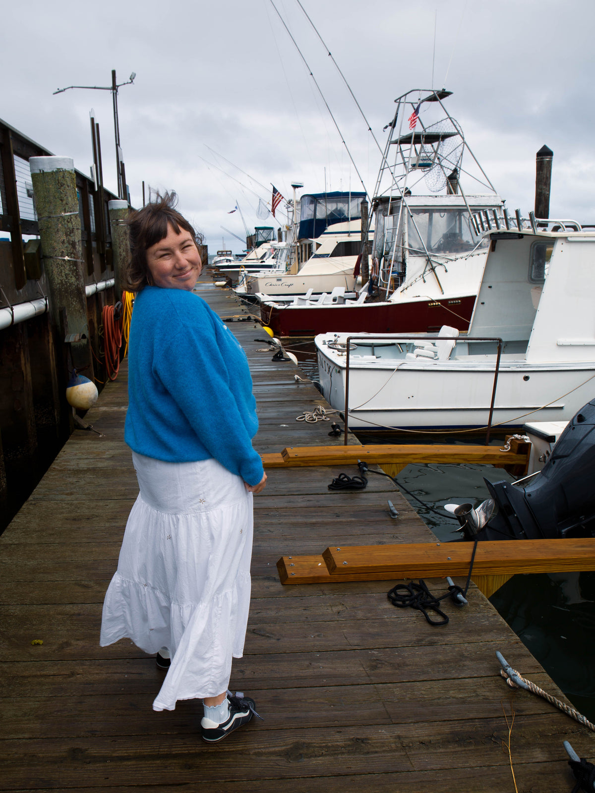 White Cotton Prairie Skirt