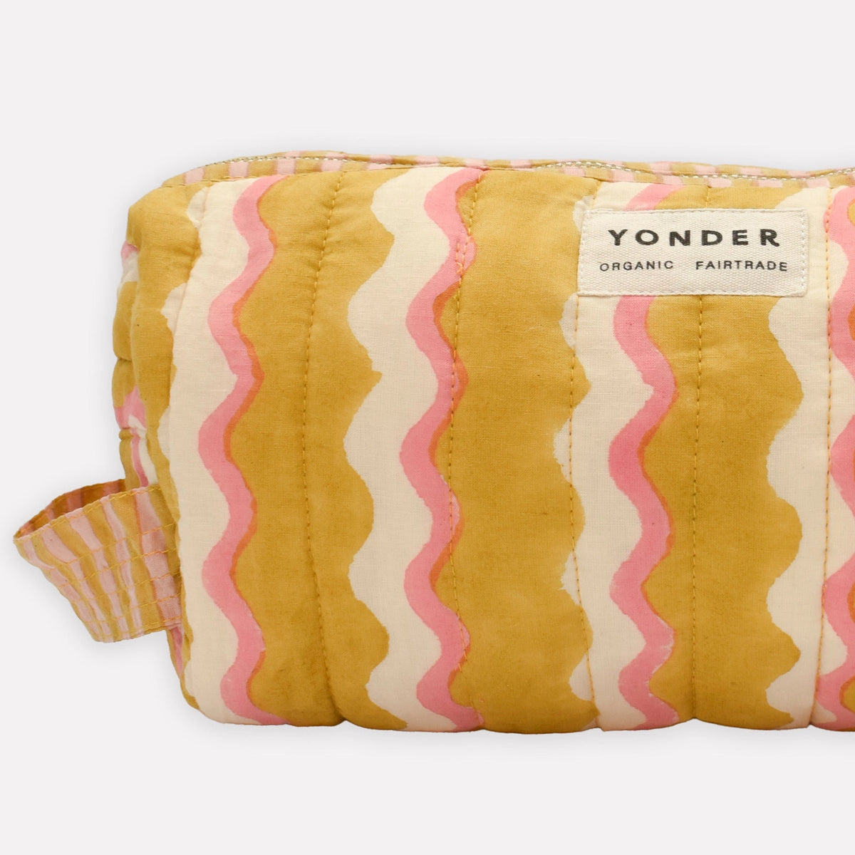 Quilted Wash Bag in Wiggle Honey