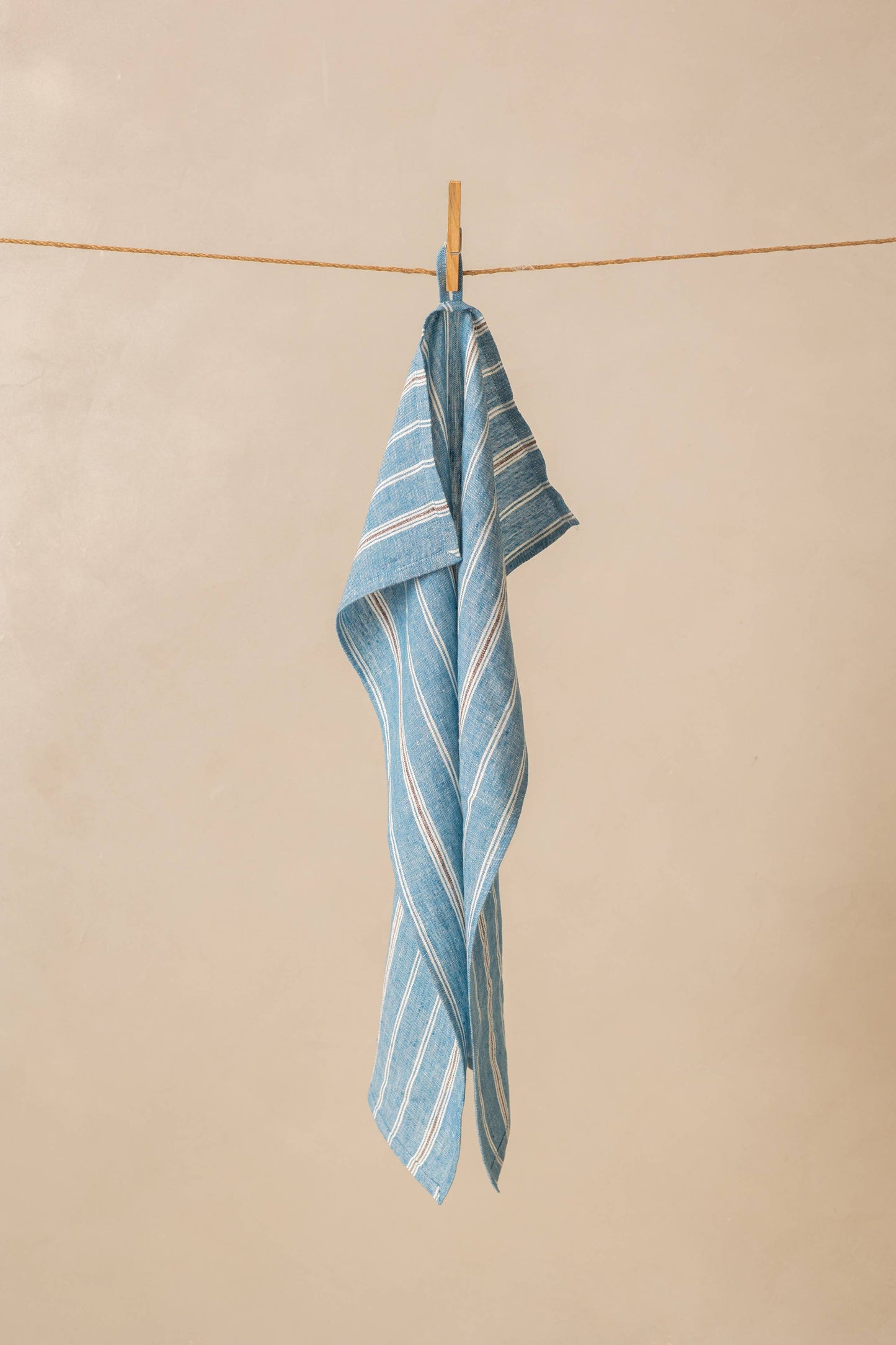Althea Linen Kitchen Towel, Blue Striped