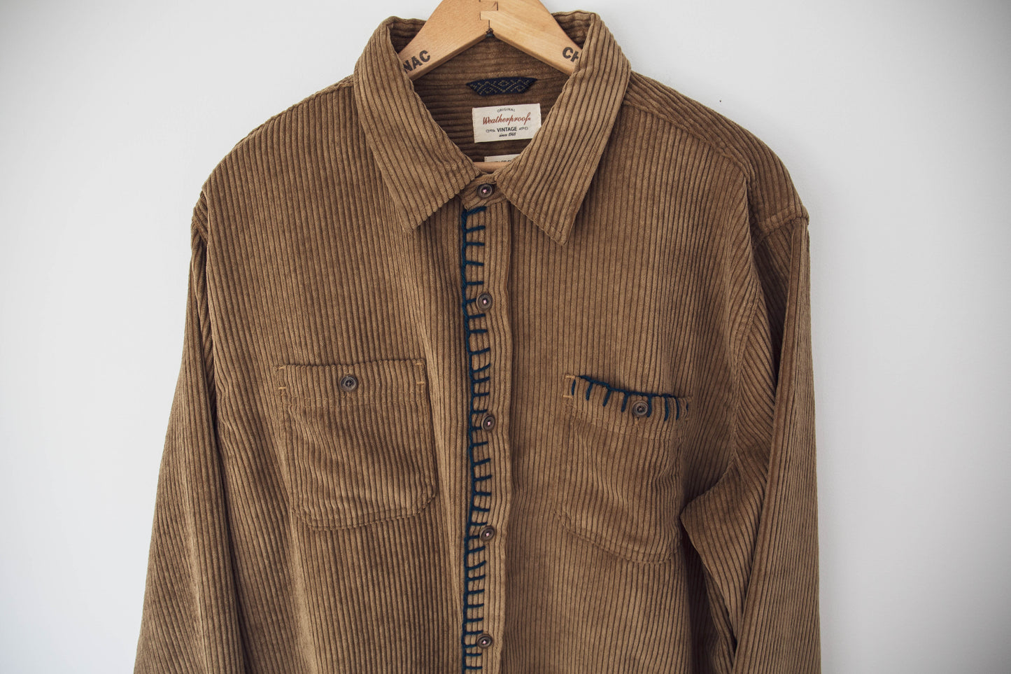 Brown Cord Button Up
