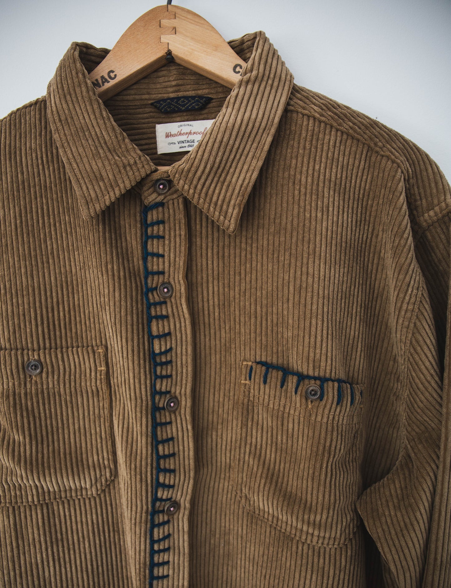 Brown Cord Button Up