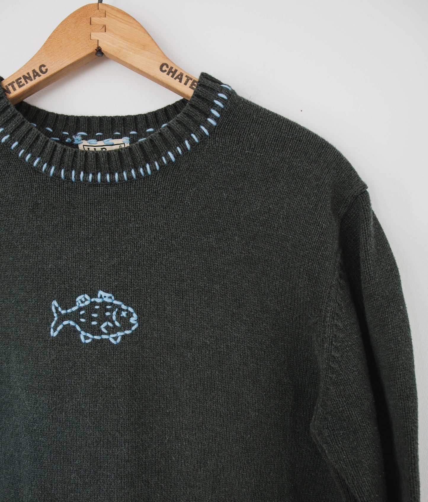 Green Fish Crewneck, M