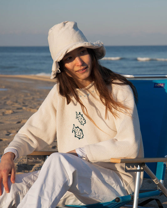 Stitched Cotton Knit, Medium