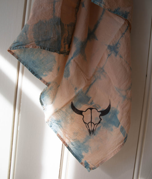 Naturally Dyed Bison Bandana