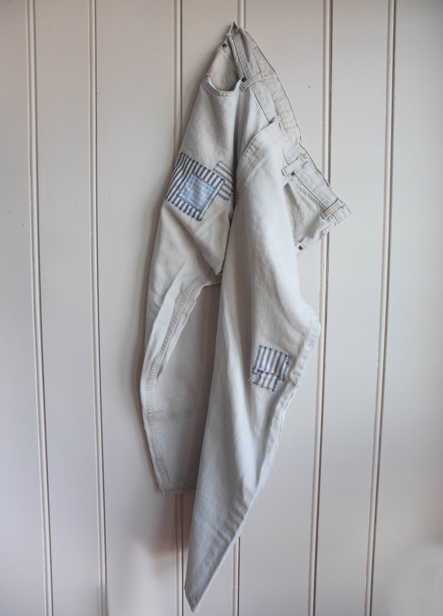 Reclaimed White Denim Pants, 38