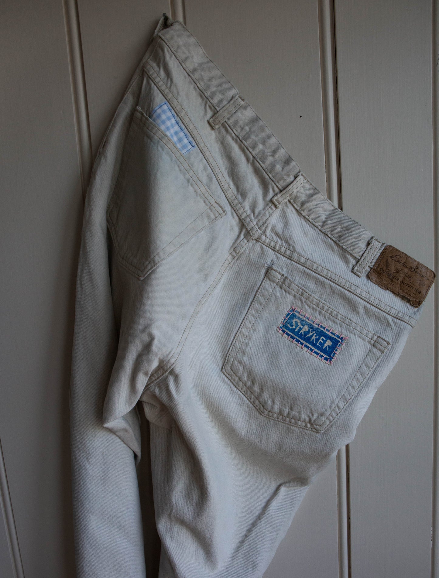 Reclaimed White Denim Pants, 38